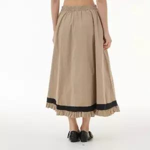 스커트 여성용 A라인 루즈핏 쉬폰 빅사이즈 우드 봄가을 박카라 원픽1