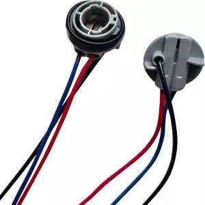 페리안 2PCS 1157 LED 전구 소켓 플러그 플라스틱 방수 턴 시그널 브레이크 라이트 테일 배선 하네스