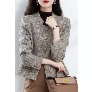 팔콘 바지 모직 가을 여사친 여성용 정장 가볍고 차이나 샤오샹코트 루즈핏 우아한 탑 KKE3