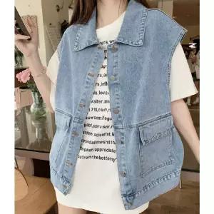 비욘드라이프 캐주얼 데일리 데님 베스트 LL-O125