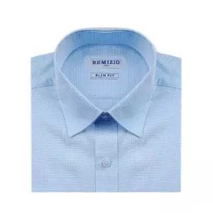 블루와이 와이 파란색와이 S9125 셔츠 파란색 티니체크 슬림 블루 긴팔