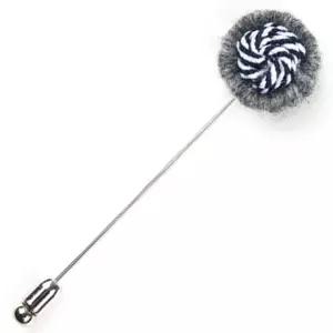 정장악세사리 그레이 코사지 남자브로치 회오리 브로치 결혼소품 정장브로치