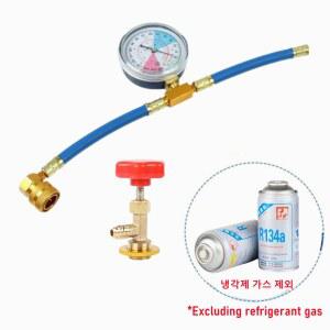R134a 냉매 가스 충전 키트 자동차 에어컨 가스 리필 냉동 도구 r134a 캔 오프너 호스 키트