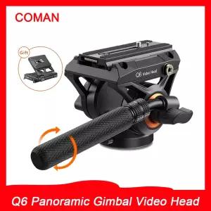 호환  COMAN Q6 DJI RS 용 퀵 릴리스 플레이트가있는 짐벌 비디오 헤드 삼각대 DSLR 카메라 용 Manfrotto