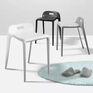 간이 보조 의자 심플 모던 디자인 적층 장시간 착석감 손잡이