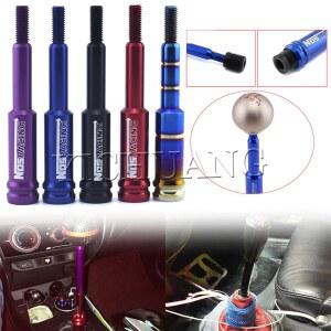 NOSRACING 번트 블루 유니버셜 레이싱 알루미늄 기어 시프트 노브 익스텐더 조정 가능한 시프터 레버 확장