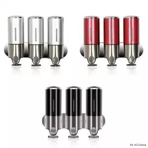 세정제통 화장품통 샴푸통 3구 세제통 벽걸이형 디스펜서 샤워용품 주방