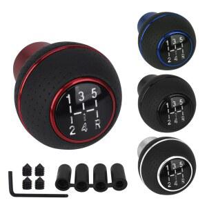 유니버셜 5단 가죽 기어 변속 노브 수동 자동차 스틱 ( 바겐 볼보 용)