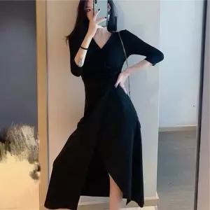 롱 롱원피스 A라인원피스 여성원피스 랩 패션 블라우스 여성 원피스