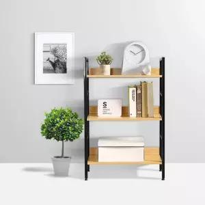 원목서재 튼튼한장식장 아이방오픈 3단 DIY 낮은 미니 거실 책장선반