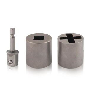 핸드 드릴용 3PCS 가위 잭 어댑터, 자동차 팅용 대형 드릴 자동차용 잭용 범용 공구 소켓 컨버터