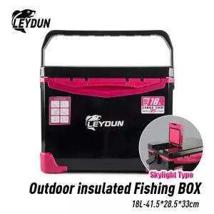 호환  Leydun 18L 낚시 쿨러 태클 야외 탱크 케이스 기어 도구 휴대용 공기 구멍 태클과 고기 저장 바다 낚