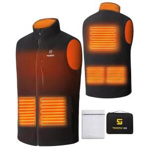 토스티브 온열 조끼 남성, USB 전기 폴라 플리스 경량 발열 조끼(배터리 미포함)