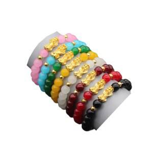 푸키만맨2020 여성용 8개 풍수 팔찌 픽시우 부유 운 옥 구슬 중국 전통 행운 보석이 운을 끌어들입니다