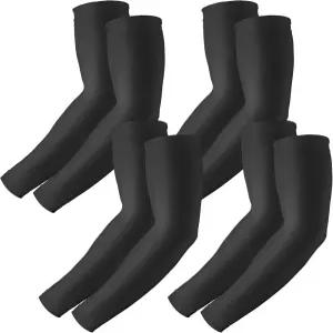 RHsia 4쌍 남성용 자외선 차단 팔 소매 컴프레션 쿨링 선 - 스포츠 운동 타투 커버