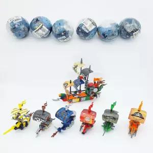 합체 캡슐 블록게임 답례품 6개묶음-미니 블럭 어린이집 해적선 미니블록