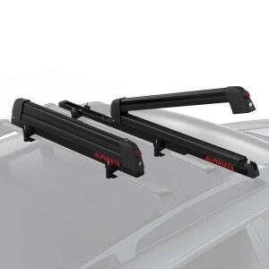 슬라이딩 익스텐션이 있는 자동차 지붕용 알피니스타 스키 및 스노보드 랙, 루프 랙은 5쌍 또는 4쌍의 스노보드, 알루미늄, 정사각형/직각형/에어로 바용 유니버설 스노보드에 적합합니다