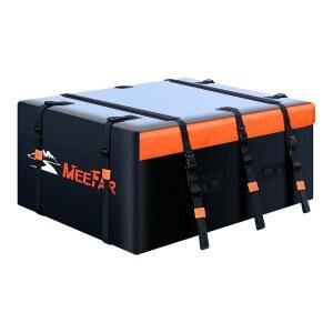 미파 루프탑 화물 운송 차량 루프백 21세제곱피트 100% 방수 탑 캐리어, 랙 유무에 관계없이 모든 차량에 적합, 미끄럼 방지 매트 포함, 강화 스트랩 10개, 도어 후크 6개, 러기지 잠금 장치 포함