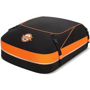 세일노보 자동차 루프탑 카고 캐리어 루프백, 15세제곱피트 방수 백, 러기지 랙이 없는 핏 카 - 타이다운 스트랩이 있는 카탑 세이프티 후크