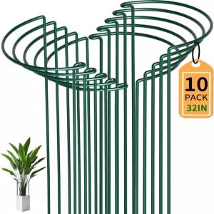TCBWFY 대형 플랜트에 대한 식물 지원 지분 10PCS 모란 14 x32 헤비 듀티 5mm 와이어 케이지 인터락 가든