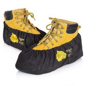 타이거 이펙트 프리미엄 재사용 가능 신발 커버 슬립온 워셔블 워크 부츠 블랙 프로텍터