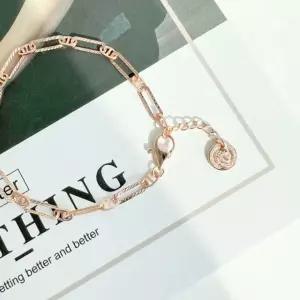 팔찌로즈골드18cm 클립 코인 주얼리 스퀘어 데일리 18k 14k [fCA021E]