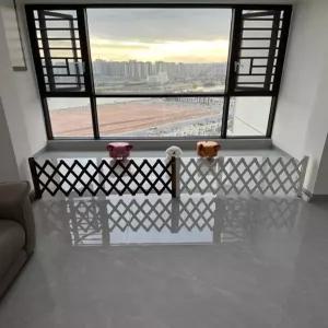 파티션 공간분리 무타공 설치 투명 슬라이딩 도어 대형