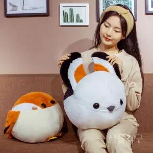 뱁새인형 선물 애착 귀여운 봉제 흰머리 오목눈이 새인형 쿠션 소품 동물 뱁이 인테리어 부드러운 새