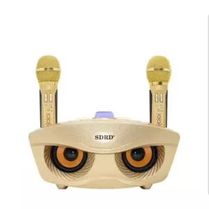 부엉이노래방마이크 가정용 마이크 노래방기기 야외 가족 블루투스 휴대용 스피커 무선 파티