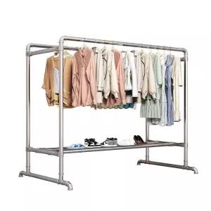 대형쇠파이프행거 피팅룸 의류매장행거 선반행거 매장용 튼튼한 행거 의류 파이프 선반 이동식 업소용