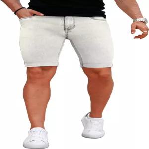 징토 데님 반바지 남성용 스트레치 스키니 진