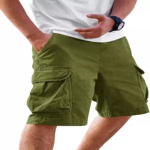 런카티 남성 카고 반바지 치노 코튼 드로스트링 캐주얼 여름 트윌 아웃도어