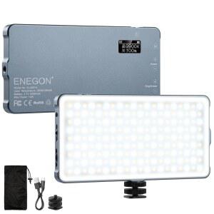 ENEGON 4000mAh 충전식 장착형 바이컬러 LED 비디오 라이트, 전문가용 DSLR 카메라용 미니 패널 | 사진 조명 긴 배터리 수명 소니 캐논 니콘 후지 파나소닉에 적합