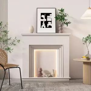 거실 벽난로 콘솔 선반 북유럽 복도 LED 벽난로콘솔 스타일