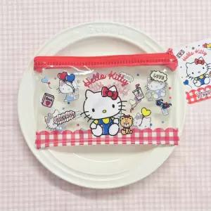 캐릭터 굿즈 소품 수납 산리오 헬로키티 PVC 클리어 파우치 스몰 투명 화장품 백