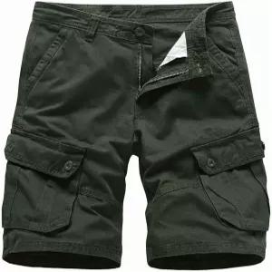 바소테우오 남성 카고 반바지 캐주얼 경량 멀티 포켓 여름 야외 작업용