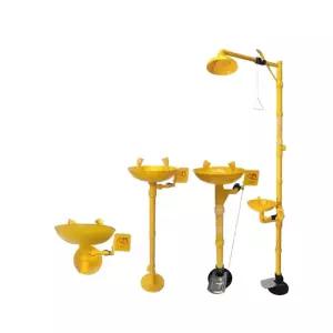 긴급 샤워기 비상 세안 벽걸이 안전 작업장 응급 세척 보안경 린스 스테이션