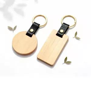 키홀더 패션소품 우드 열쇠고리 나무 키링 만들기 DIY 재료 원형 사각형