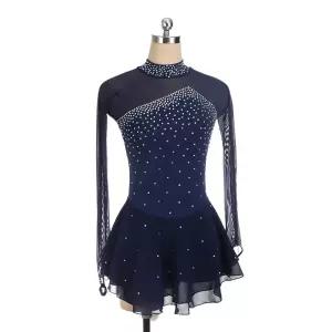 갈라쇼 피겨드레스 대회복 리듬체조 스케이팅 무대복 공연의상 핑크 큐빅 발레복