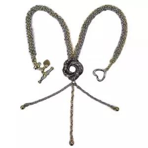 Thecostumebase 007 알제리 러브노트 목걸이 베스페르 린드 카지노 로얄 액세서리 러브 매듭