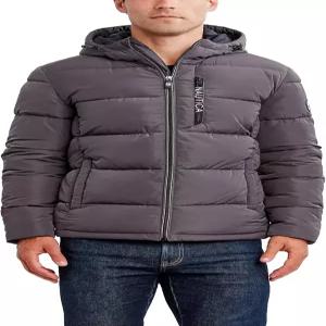 노티카 남성용 미드웨이트 퀼트 인조 메모리 퍼퍼 재킷 - 조절 가능한 후드 단열 겨울 코트