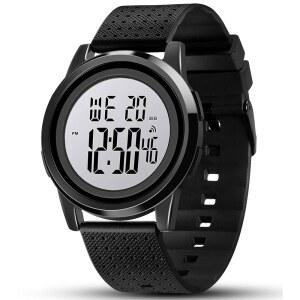 유잉크 남성 디지털 시계 초박형 스포츠 방수 심플 스테인리스 스틸 남성용 손목시계
