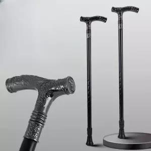 신사 스틱 워킹 크로시에 꽃 지팡이 늑대 손잡이 흰색