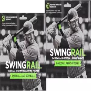 스윙레일 야구/소프트볼 스윙 트레이너 보조기(2팩) 타격 및 장비