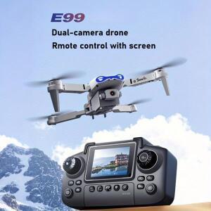 신형 2026 E99 스크린 리모컨 드론 | HD 듀얼 카메라 실시간 FPV 원키 이륙/귀환 제스처 사진 촬영 축제 선