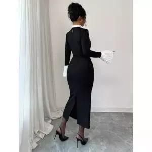 EAMT 여친 니트 단추 장식 롱스커트 YJ1