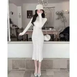 EAMT 여사친 치마 니트 원피스 이너 치파오 YJ1