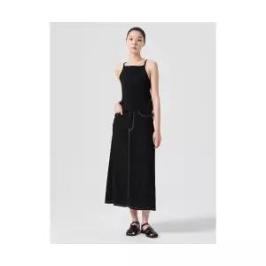 에잇세컨즈 8SECONDS 폴리 주름지 롱스커트 블랙 324527LPK5 1643685