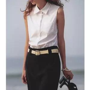 EAMT 여사친 면 오피스룩 봄 나시 민소매 슬림핏 상의 블라우스 이른 EUNG1