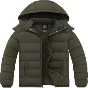 원트도 남성 패딩 따뜻한 방수 겨울 코트 후드 파카 재킷(정규 및 빅 사이즈)